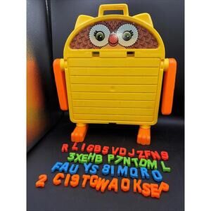 Vintage Mattel Happy Hoot Fun Desk 1978 Preschool RARE w Letters/Numbers
